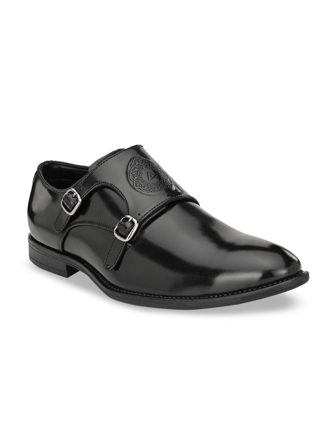 

aadi Men Black Solid Formal Monks