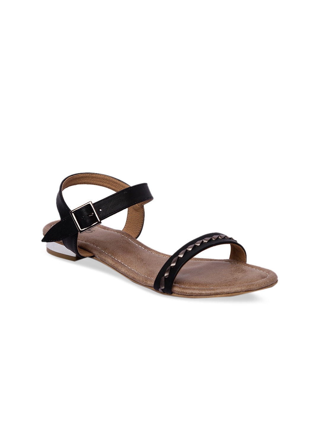 

Inc 5 Women Black Solid Open Toe Flats