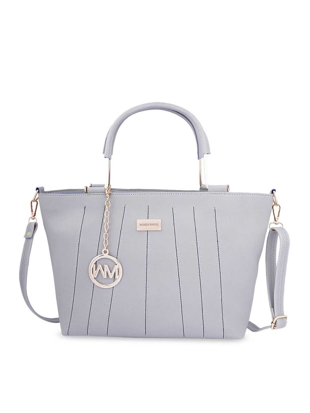 

WOMEN MARKS Grey Solid Handheld Bag