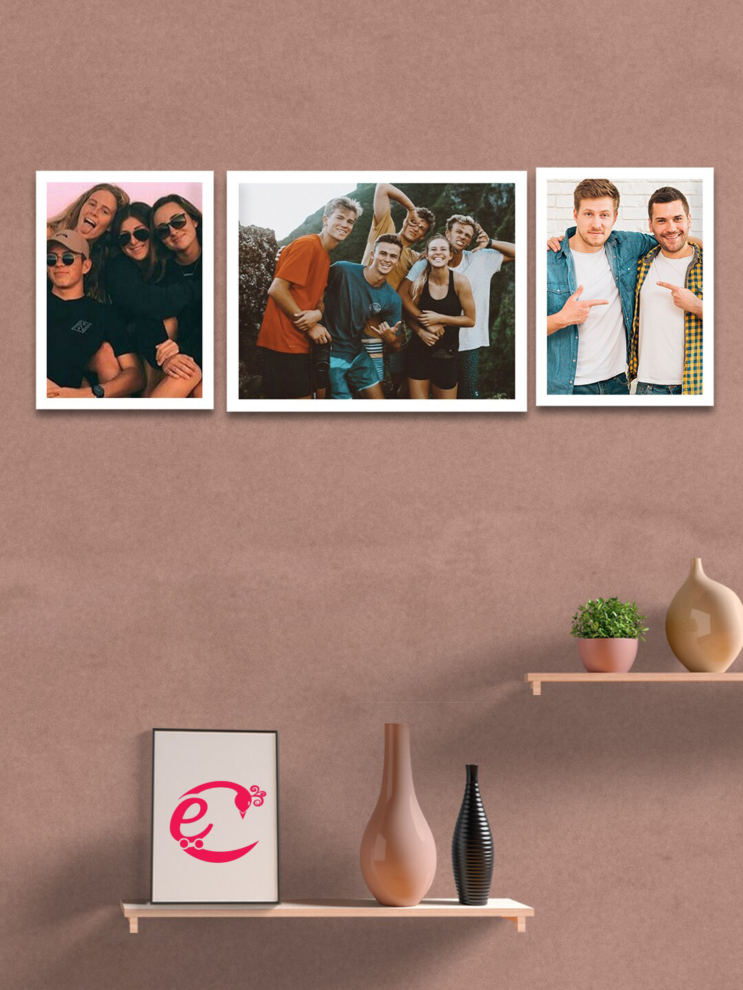 

eCraftIndia Set Of 3 White Solid Memory Wall Collage Photo Frames