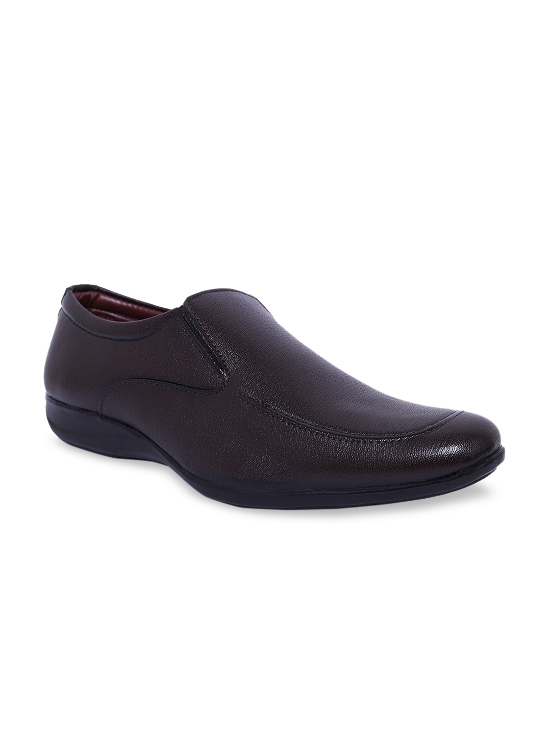 

Fashion Victim Men Brown Solid Formal Slip-Ons