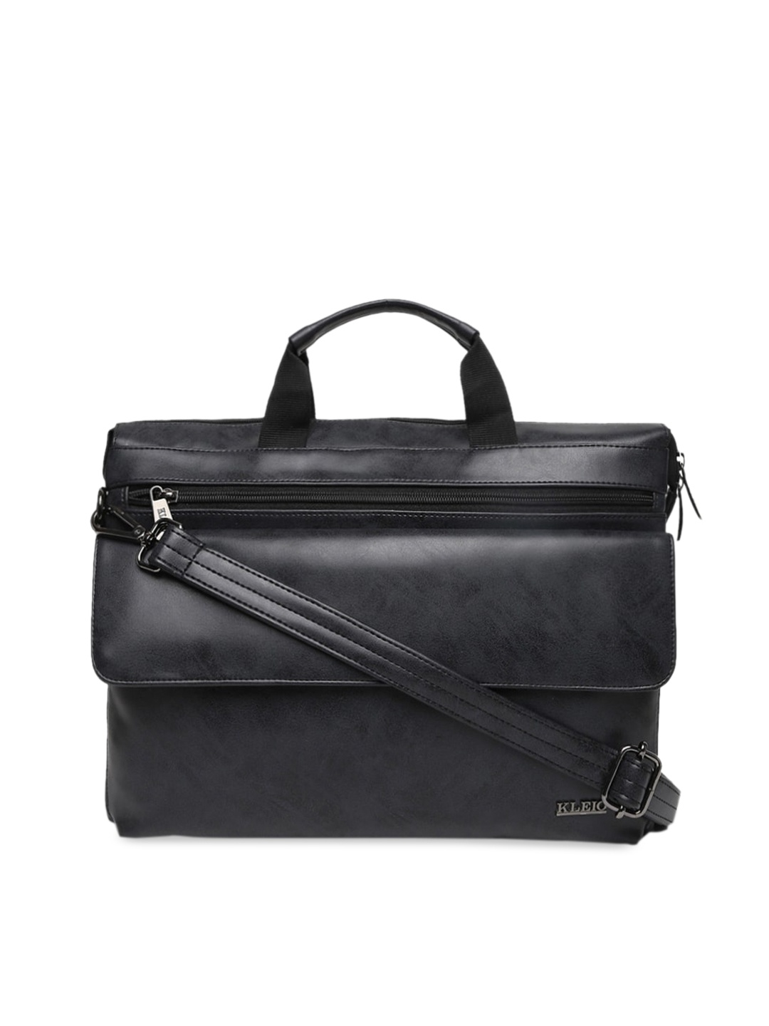 

KLEIO Unisex Solid Laptop Bag, Black