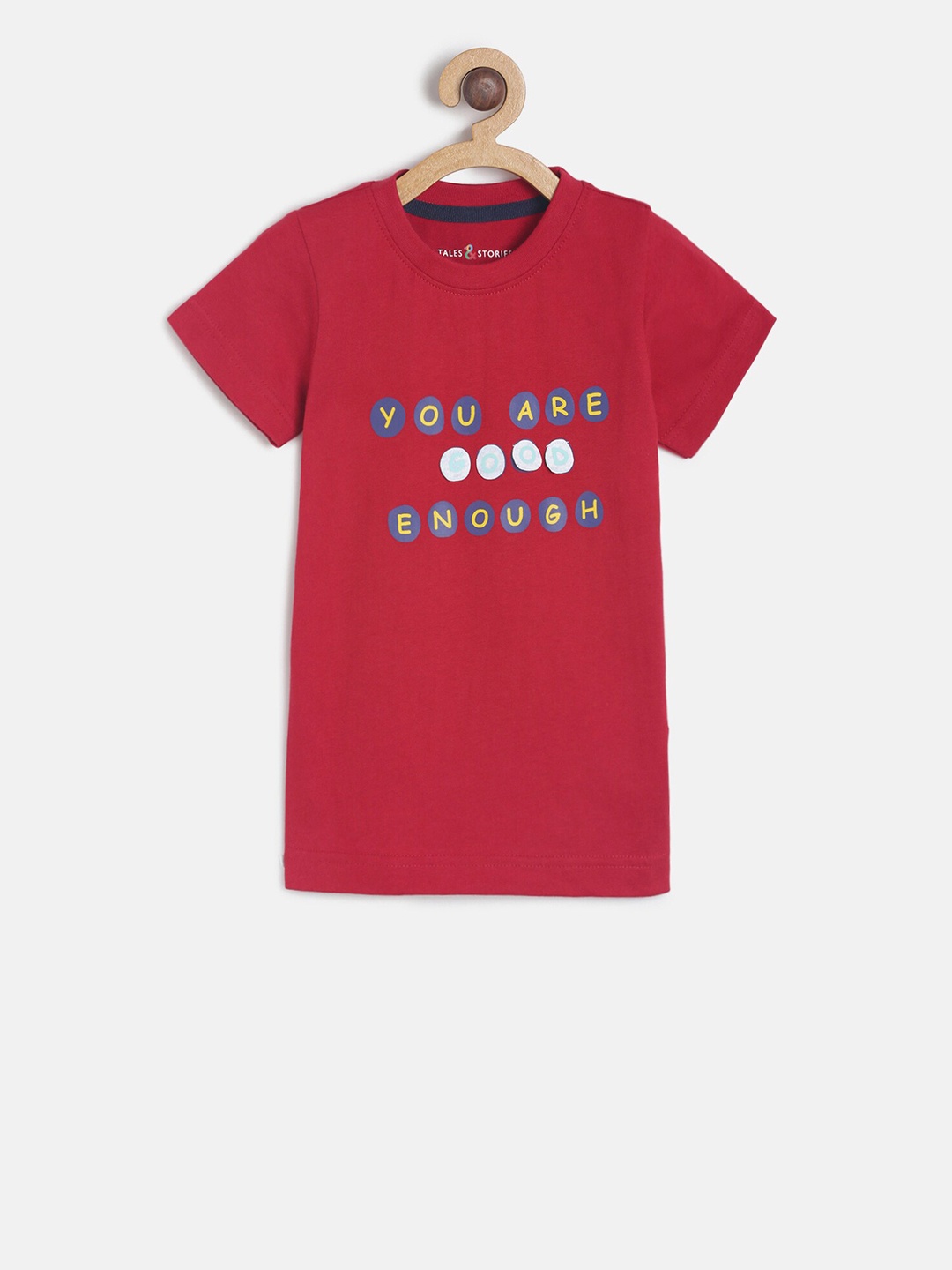 

TALES & STORIES Boys Red Printed Round Neck T-shirt