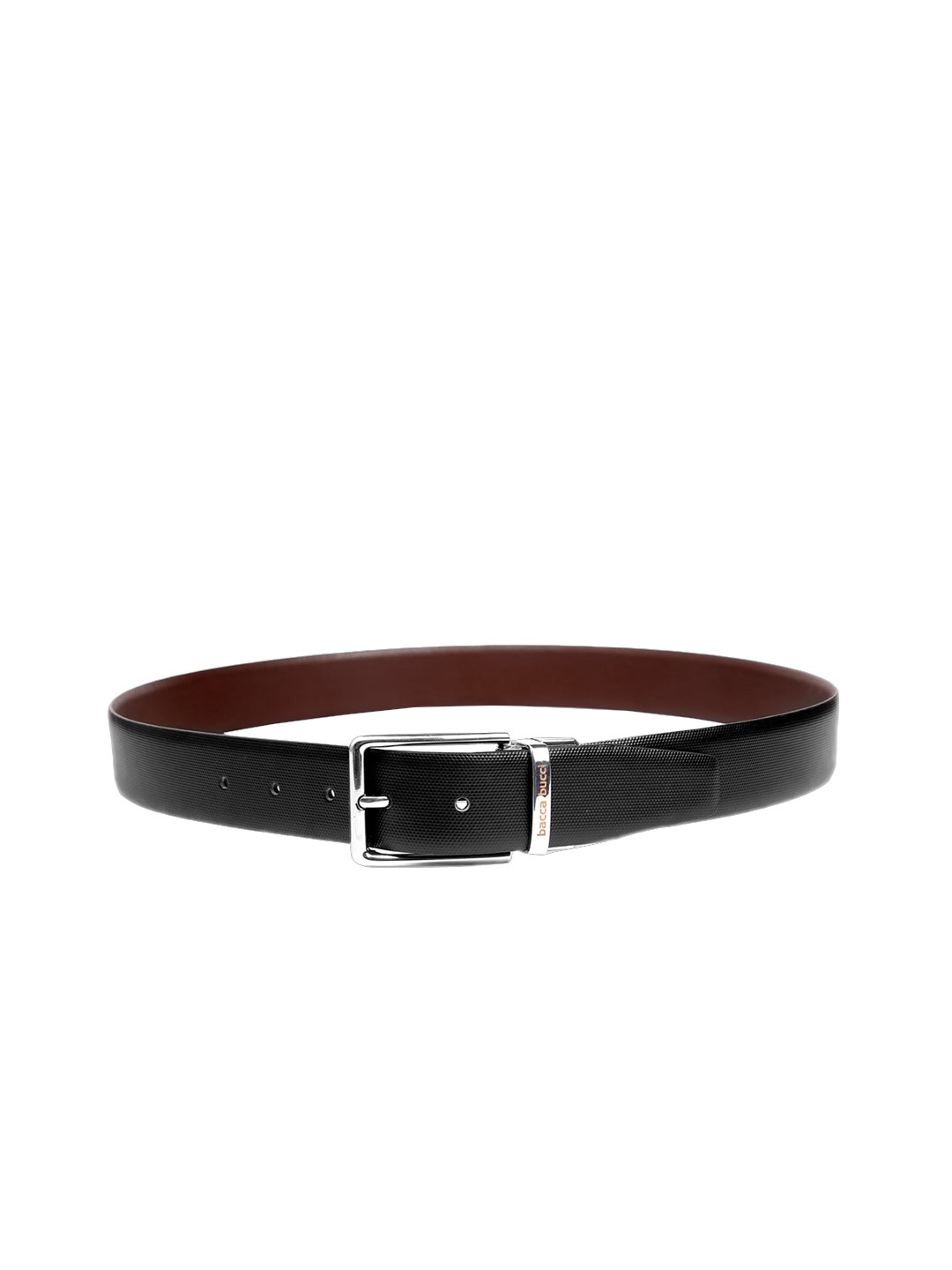 

bacca bucci Men Black & Brown Solid Reversible Genuine Leather Belt