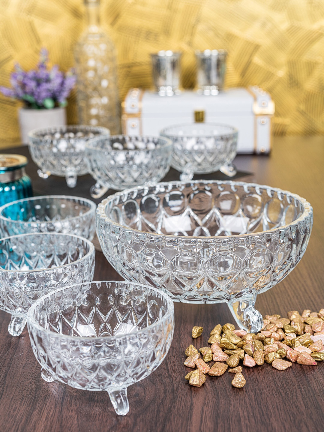

ROXX Rinser 7Pieces Serving Bowl Set, Transparent