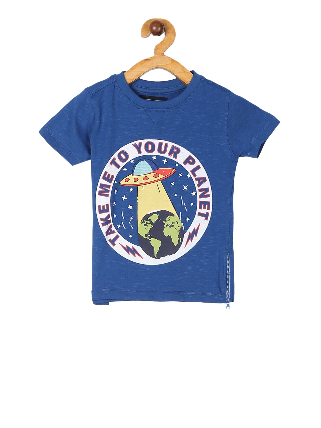 

Cherokee Boys Blue & White Printed Round Neck T-shirt