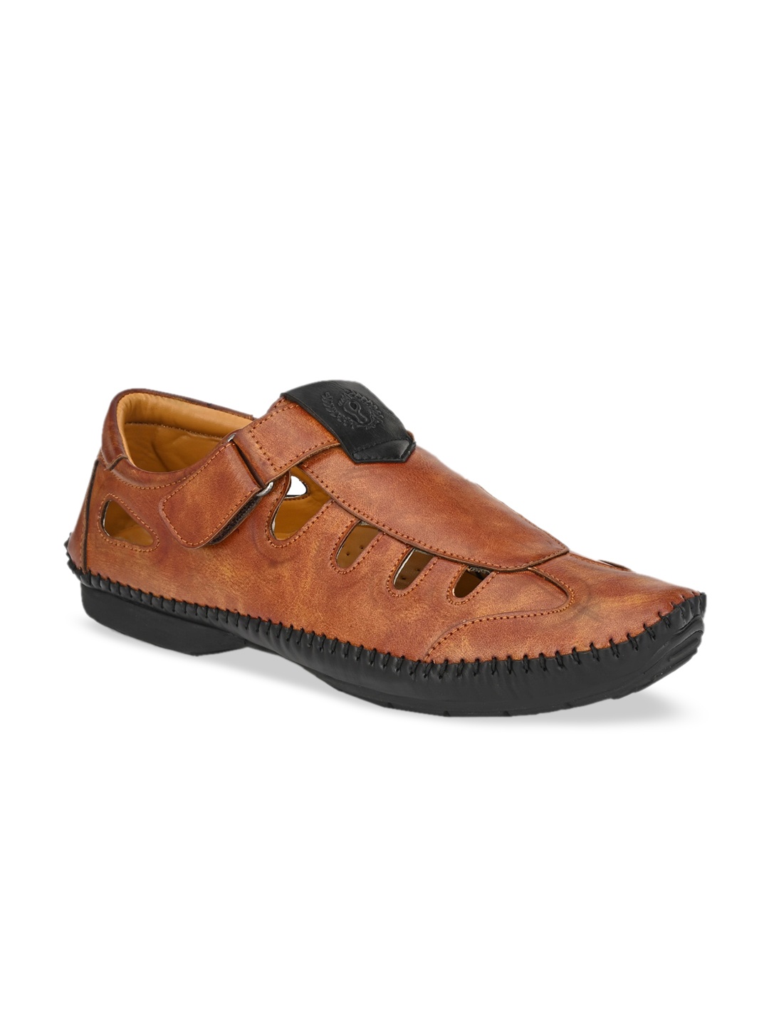 

Prolific Men Tan Brown Solid Fisherman Sandals