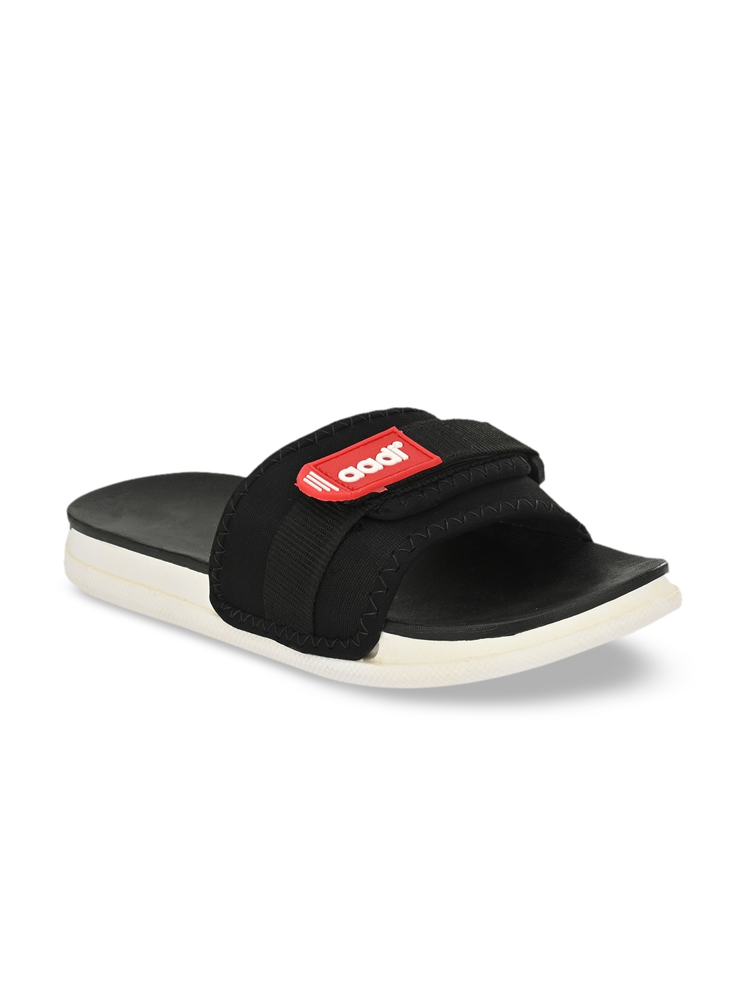 

aadi Men Black Solid Sliders