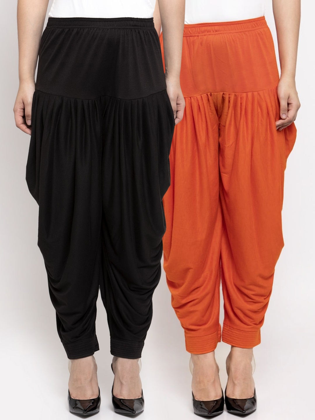 

GRACIT Women Pack Of 2 Solid Salwars, Black
