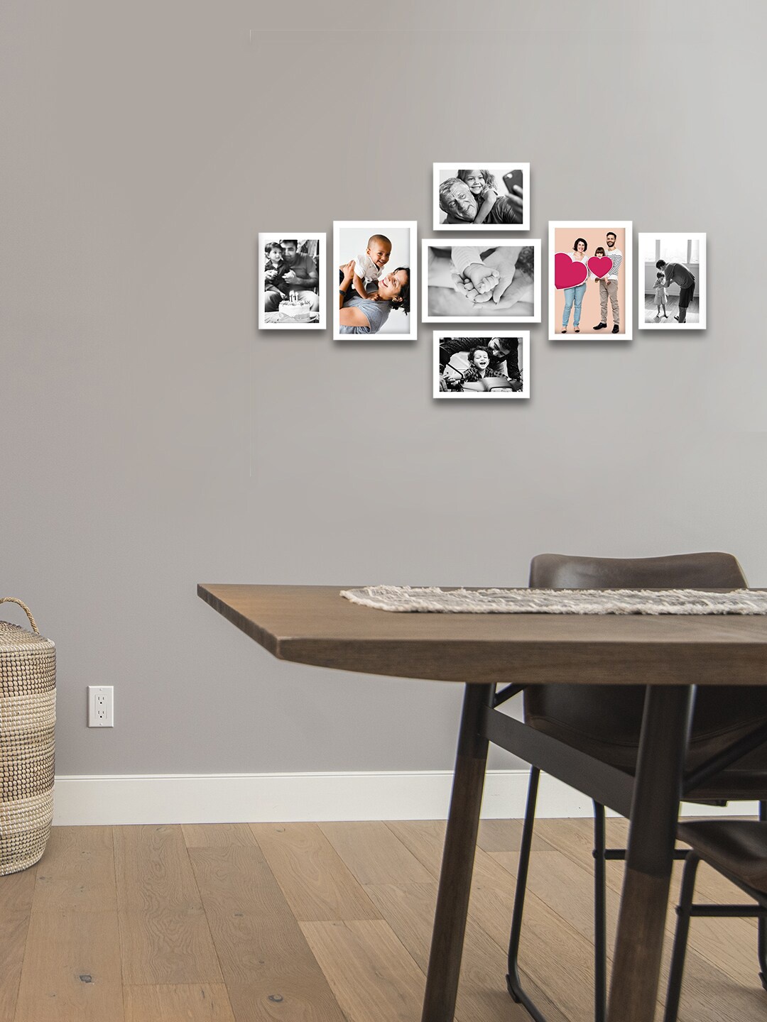 

eCraftIndia Set Of 7 White Solid Memory Wall Collage Photo Frames