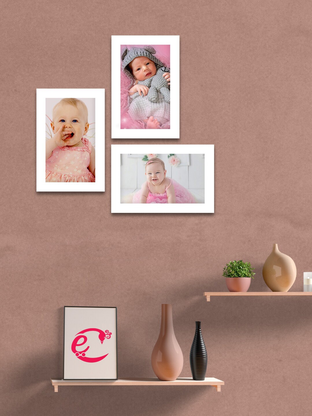

eCraftIndia Set of 3 White Memory Wall Collage Photo Frame