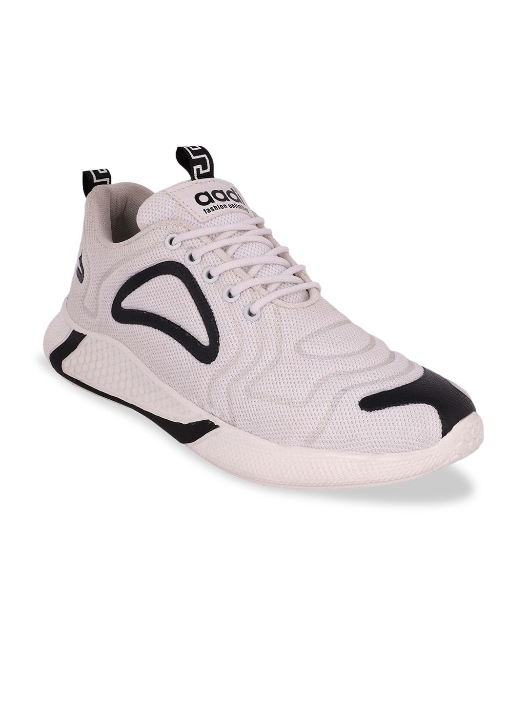 

aadi Men Off-White & Black Running Shoes