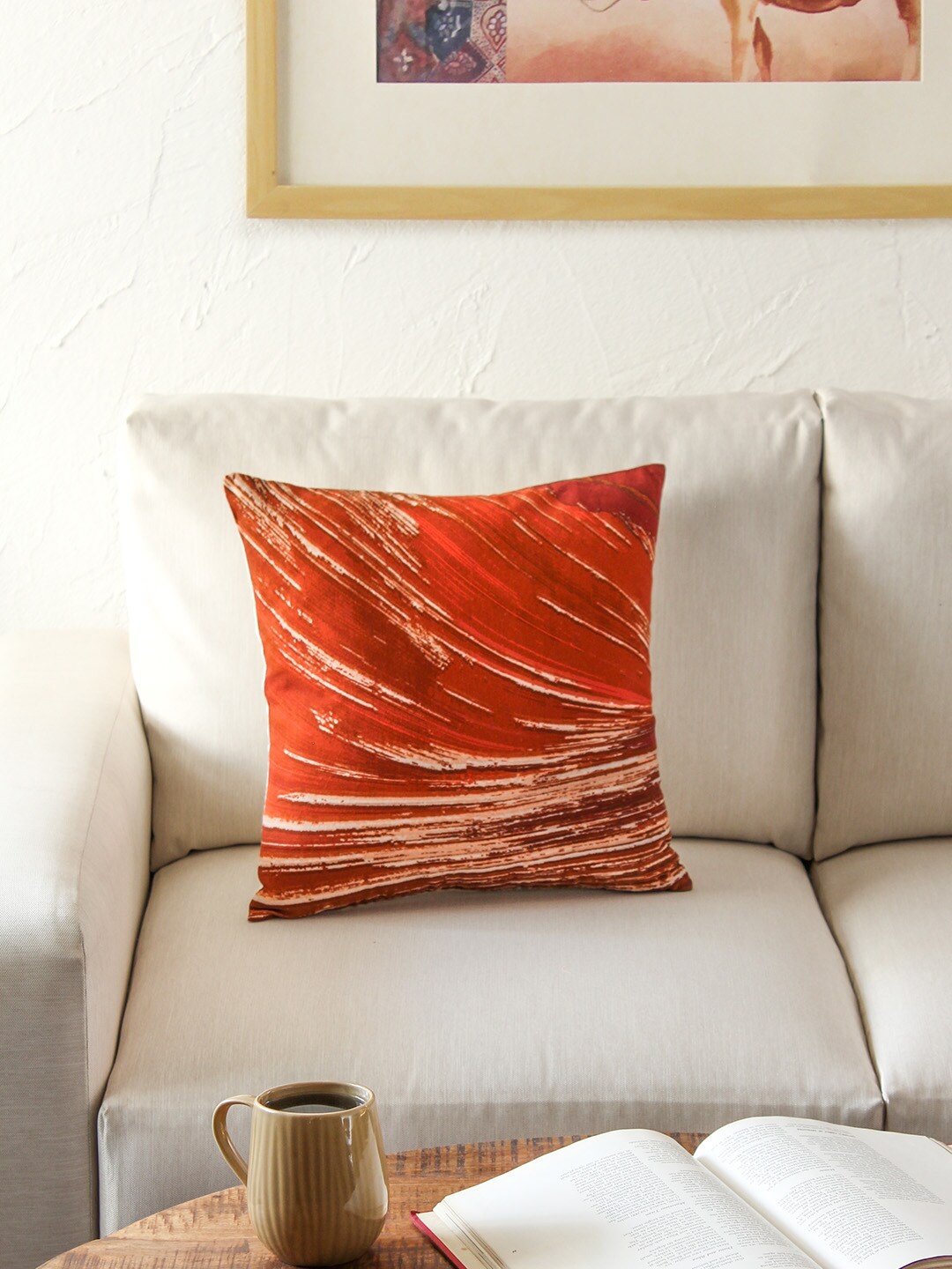 

House This Red Single Abstract Square Cushion Covers