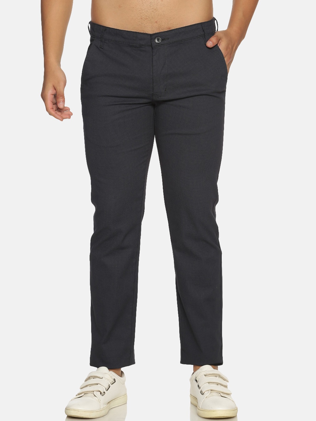 

Chennis Men Black Slim Fit Solid Regular Trousers