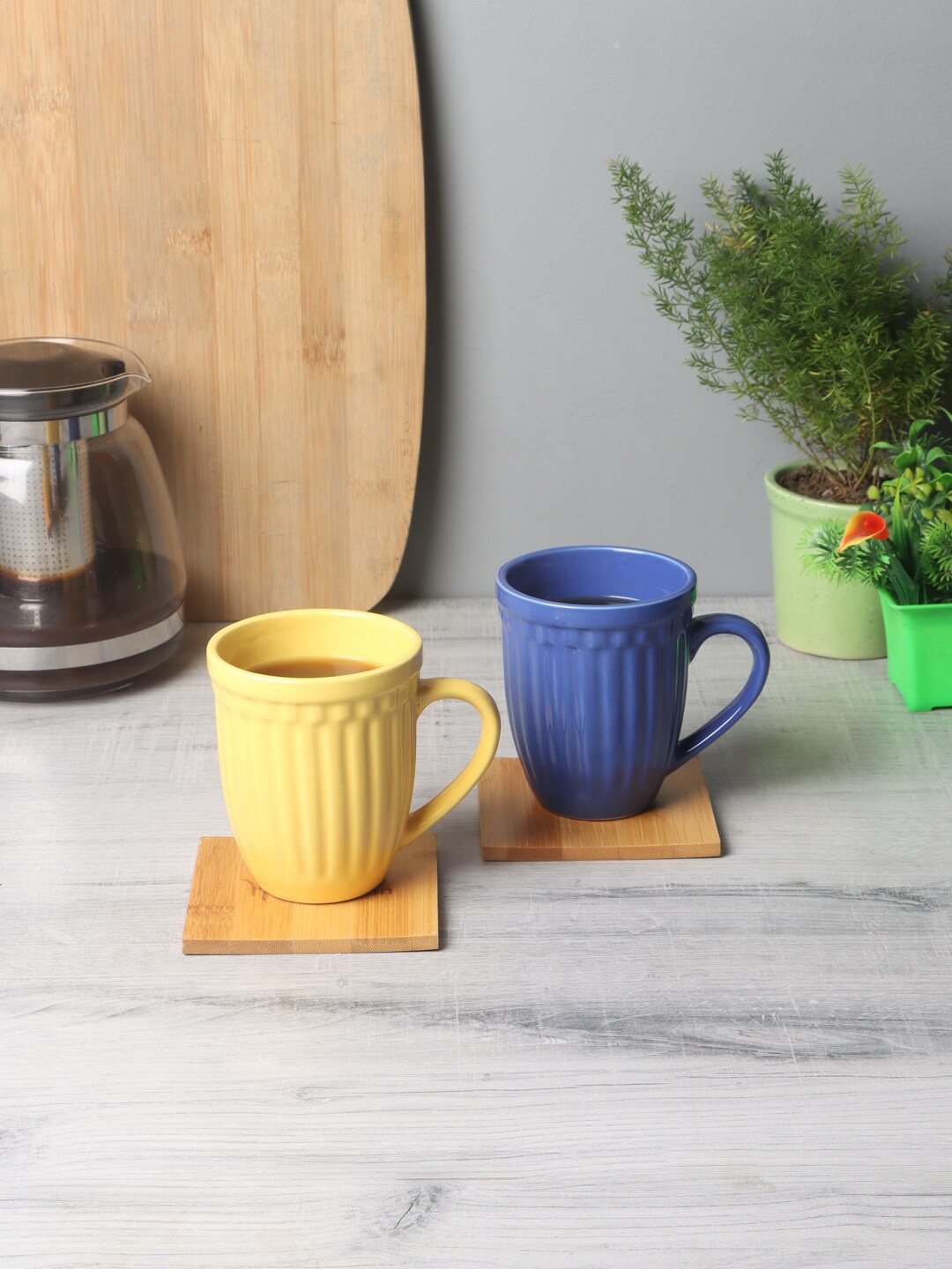 

CDI 6 Pieces Solid Ceramic Cups, Yellow