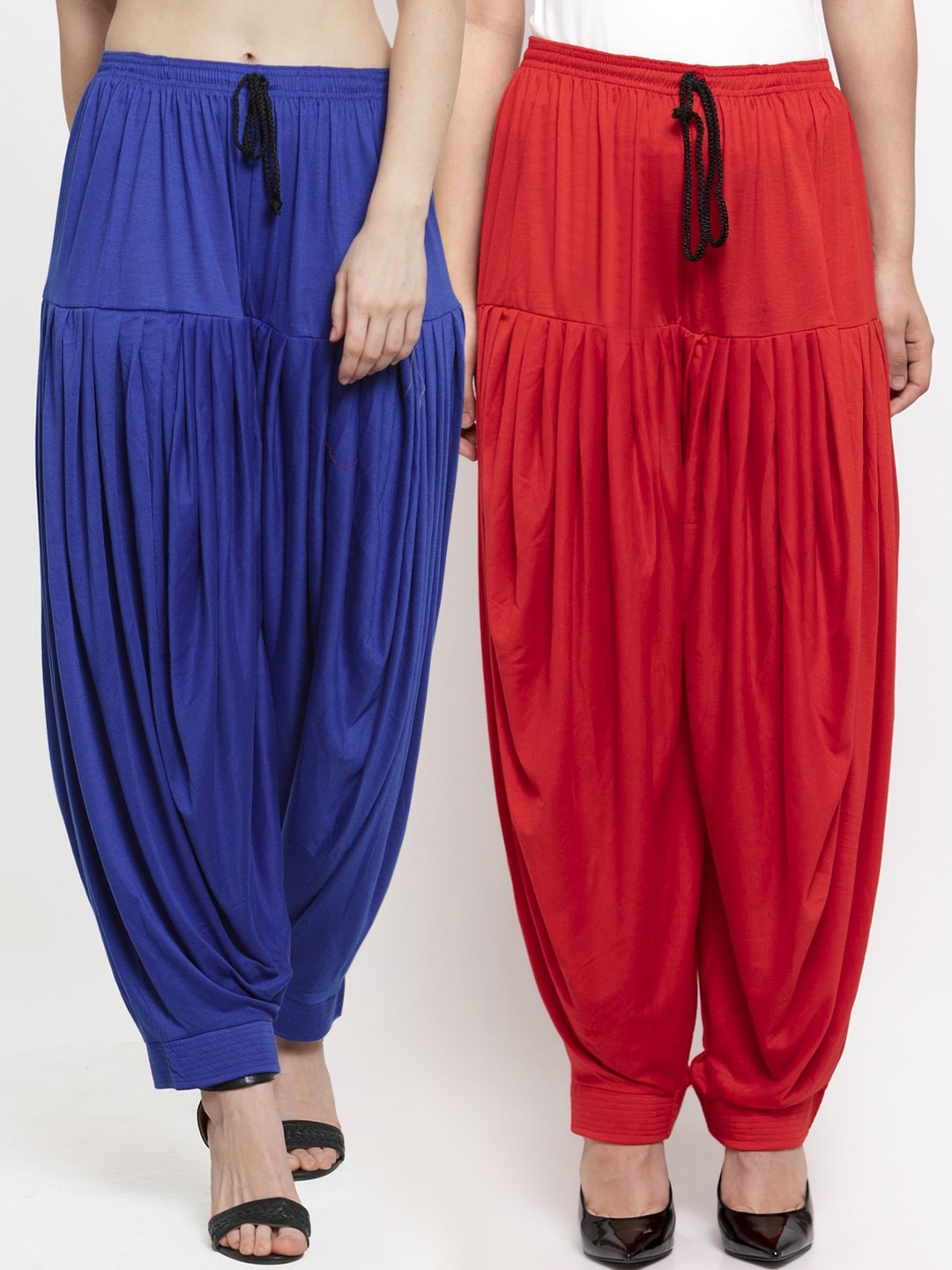

GRACIT Women Pack Of 2 Solid Patiala, Red