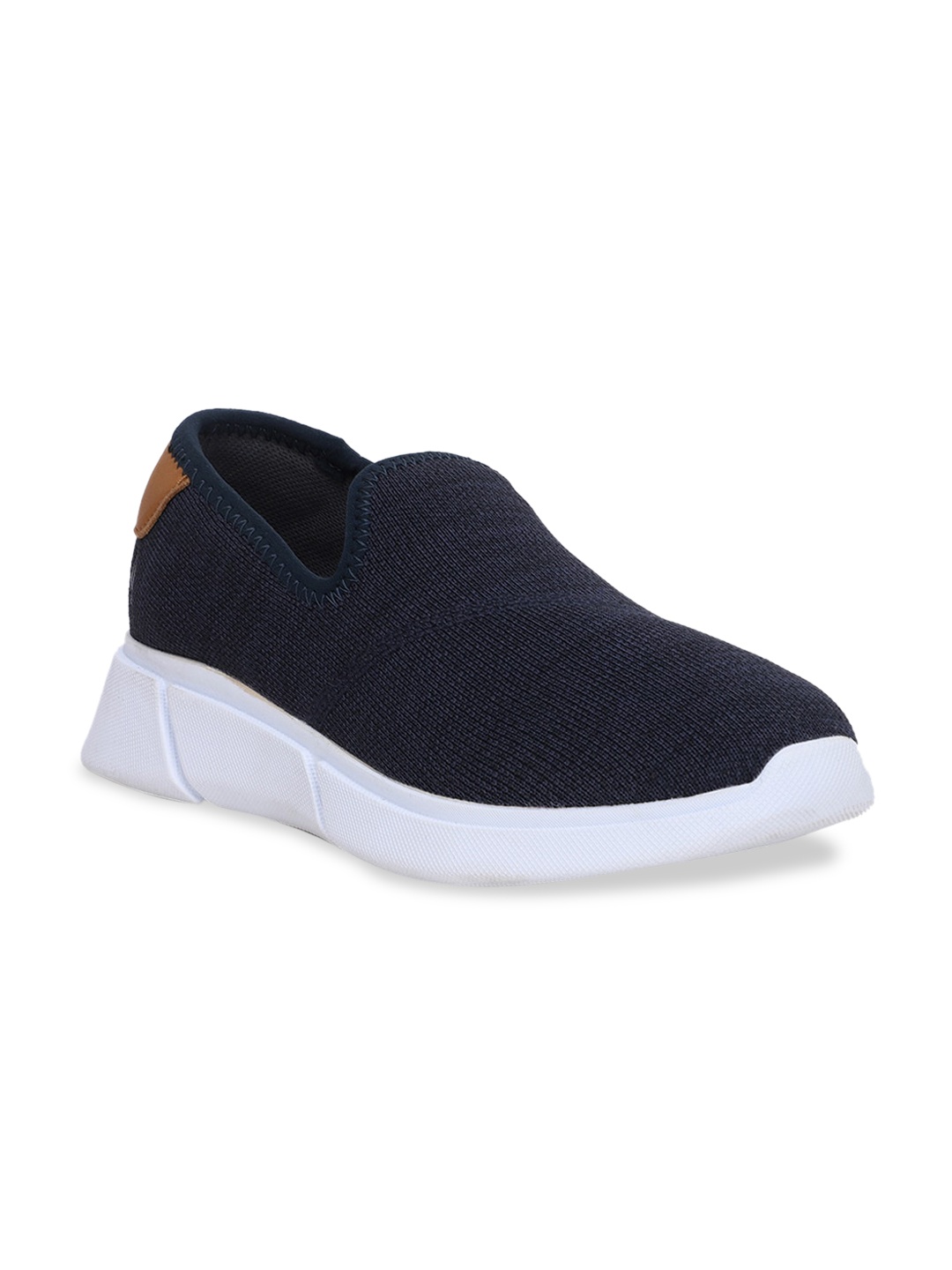 Hush Puppies Women Navy Blue Woven Design Slip-On Sneakers