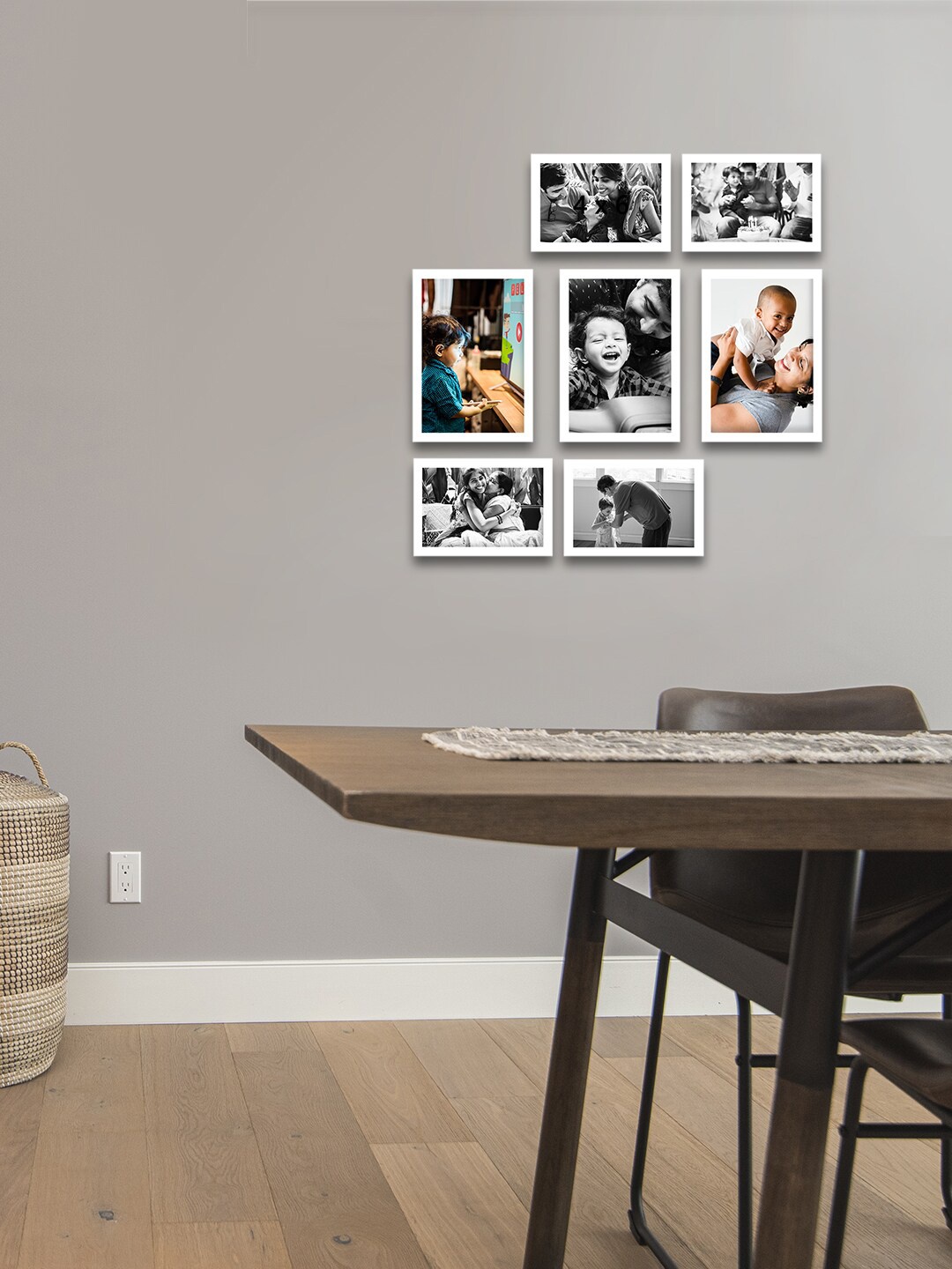 

eCraftIndia Set of 7 White Solid Memory Wall Collage Photo Frames
