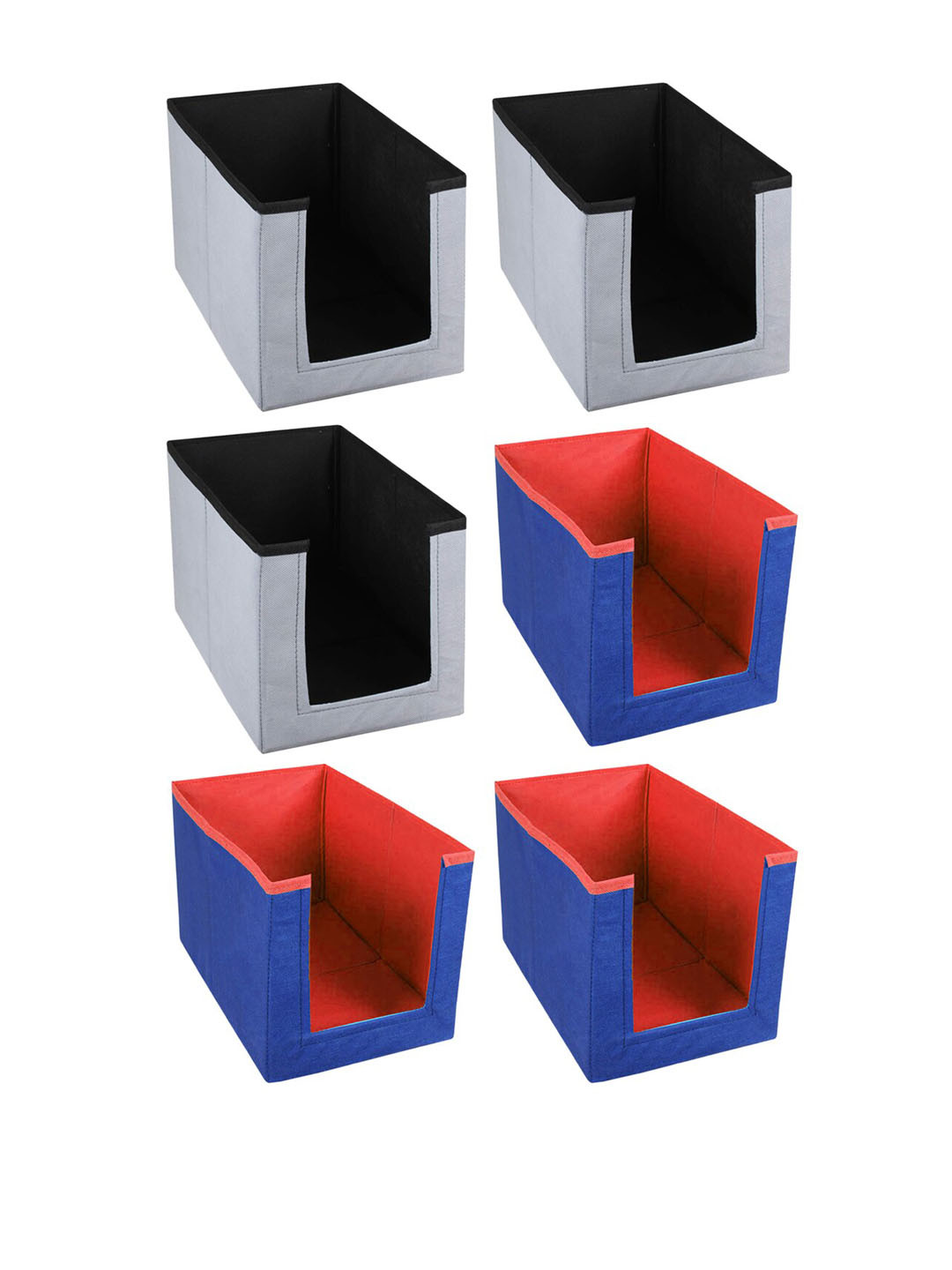 

Kuber Industries Grey & Blue Solid Non-Woven Sustainable Wardrobe Organizer