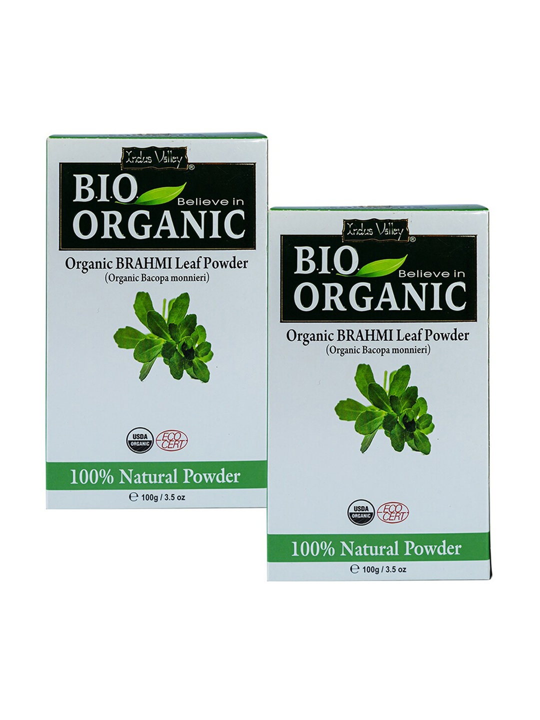 

Indus Valley Pack of 2 Bio Organic Brahmi Powder, Green