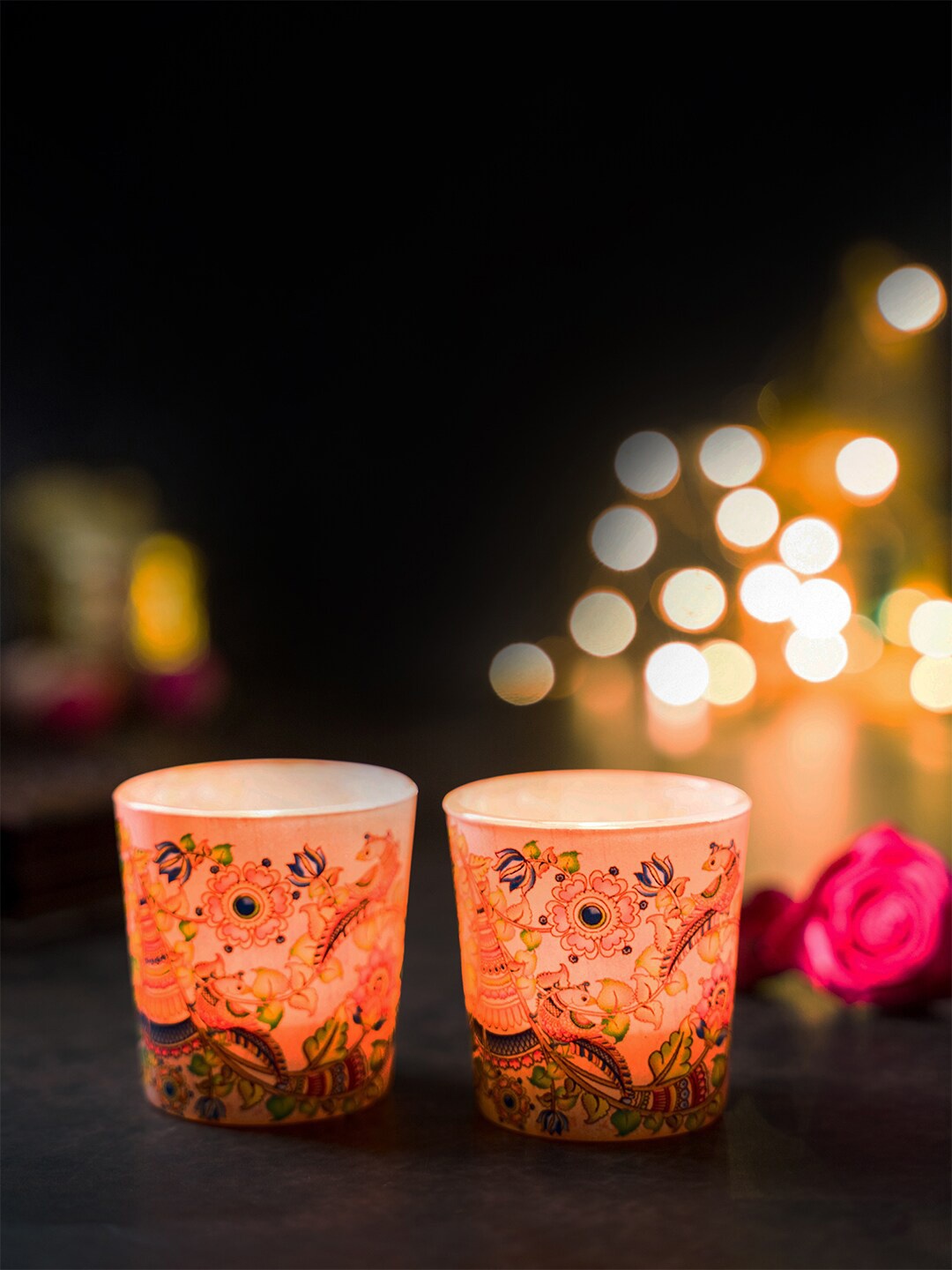 

Kolorobia Kalamkari Finesse Votive Candle Holder, Assorted