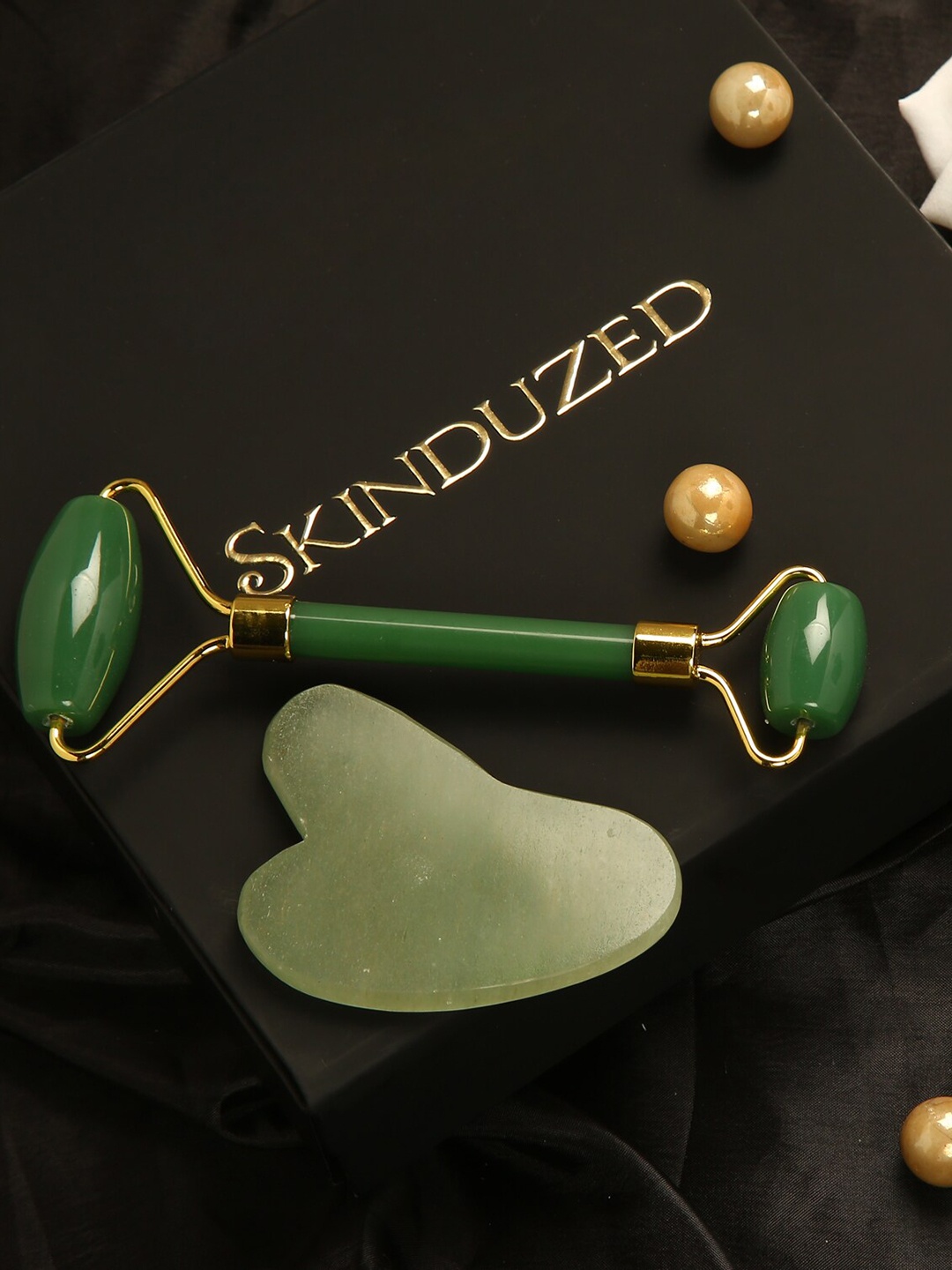 

SKINDUZED Unisex Green Guasha Jade Faceroller