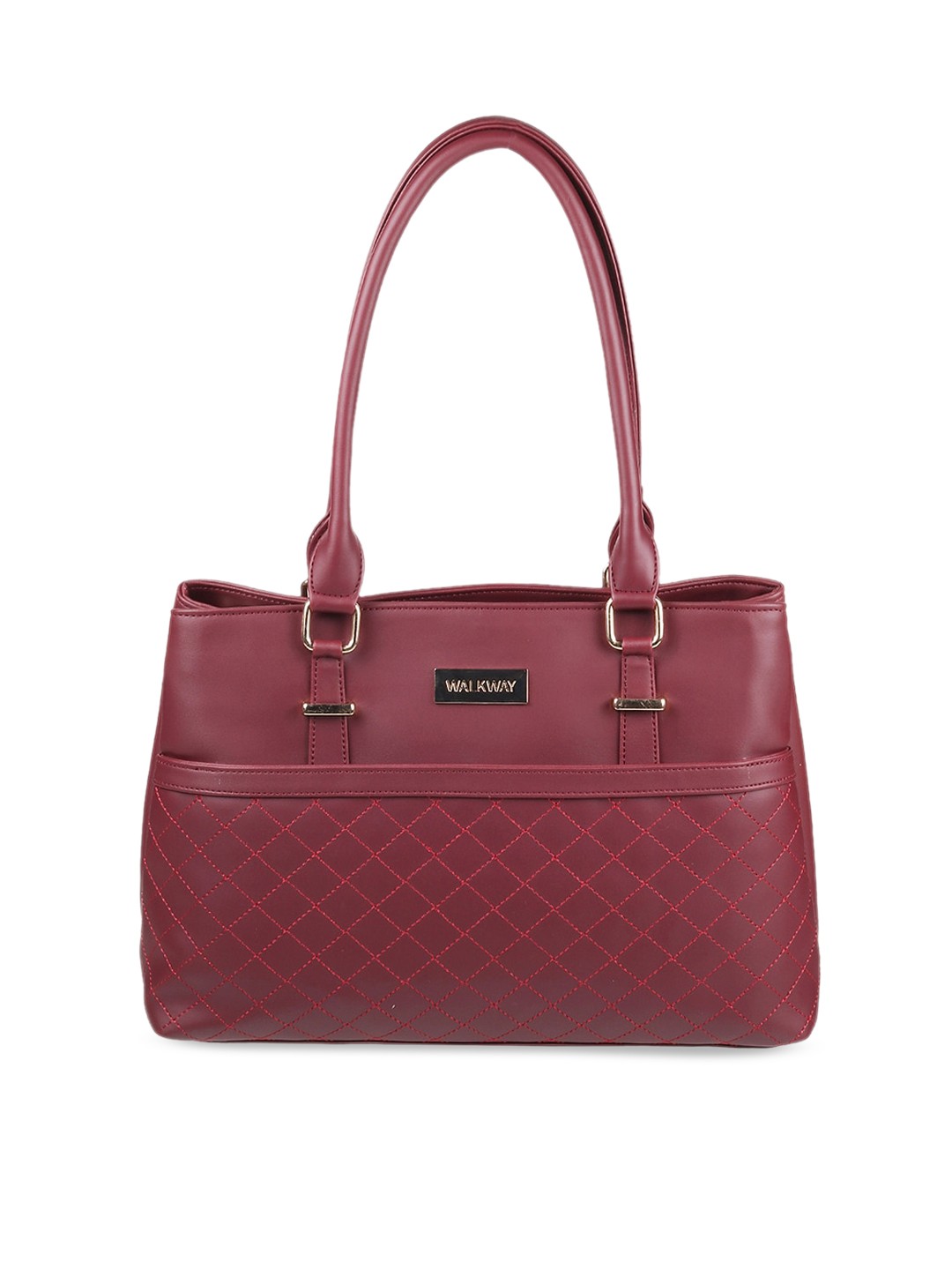 

WALKWAY by Metro Maroon Textured Shoulder Bag