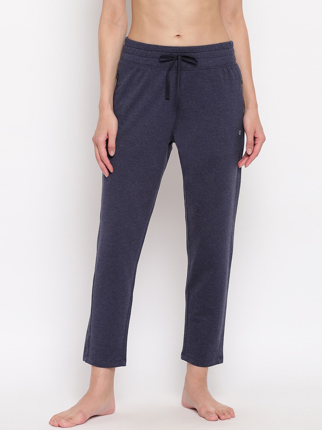 Enamor Women Navy Slim Fit Relax Lounge Pants, Navy blue