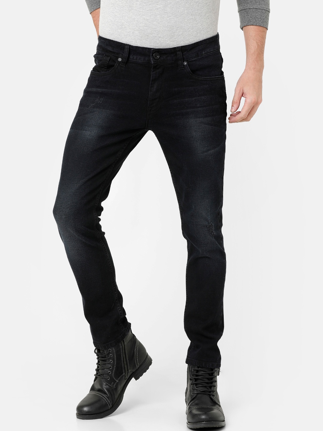 

Voi Jeans Men Black Skinny Fit Mid-Rise Clean Look Jeans