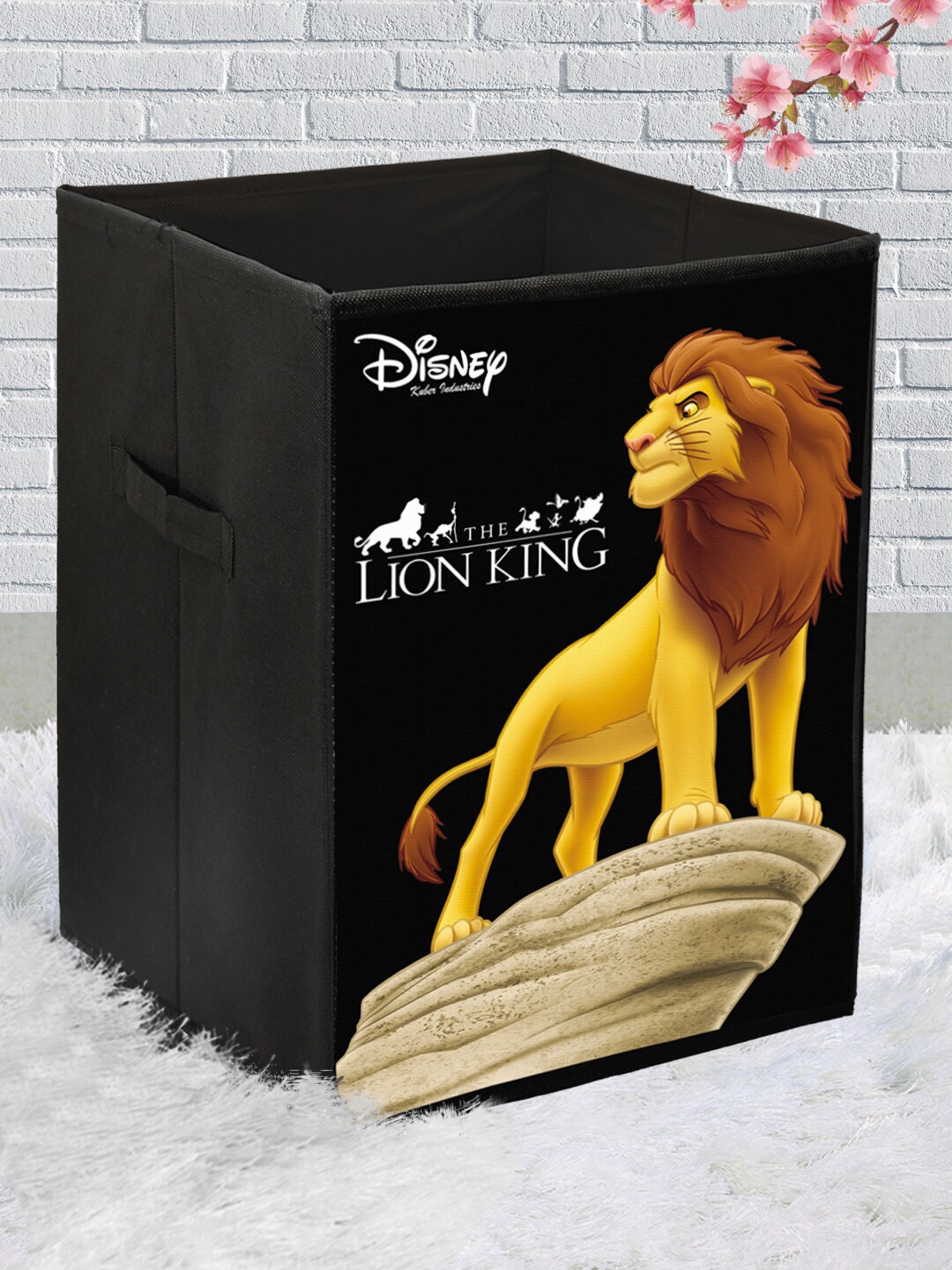 

Kuber Industries Black Printed Disney Foldable Large Multi-Utility Sustainable Storage Cubes With Handle