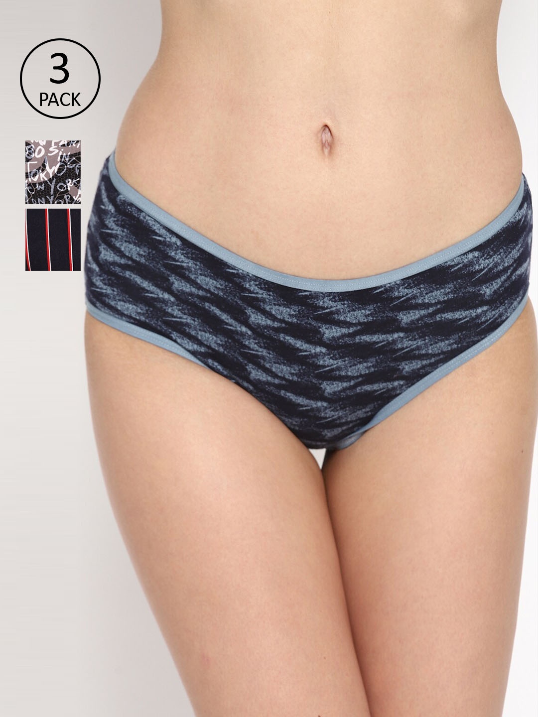 

Skidlers Women Pack of 3 Assorted Hipster Briefs SKD-BRIEF-43-44-45-COMBO