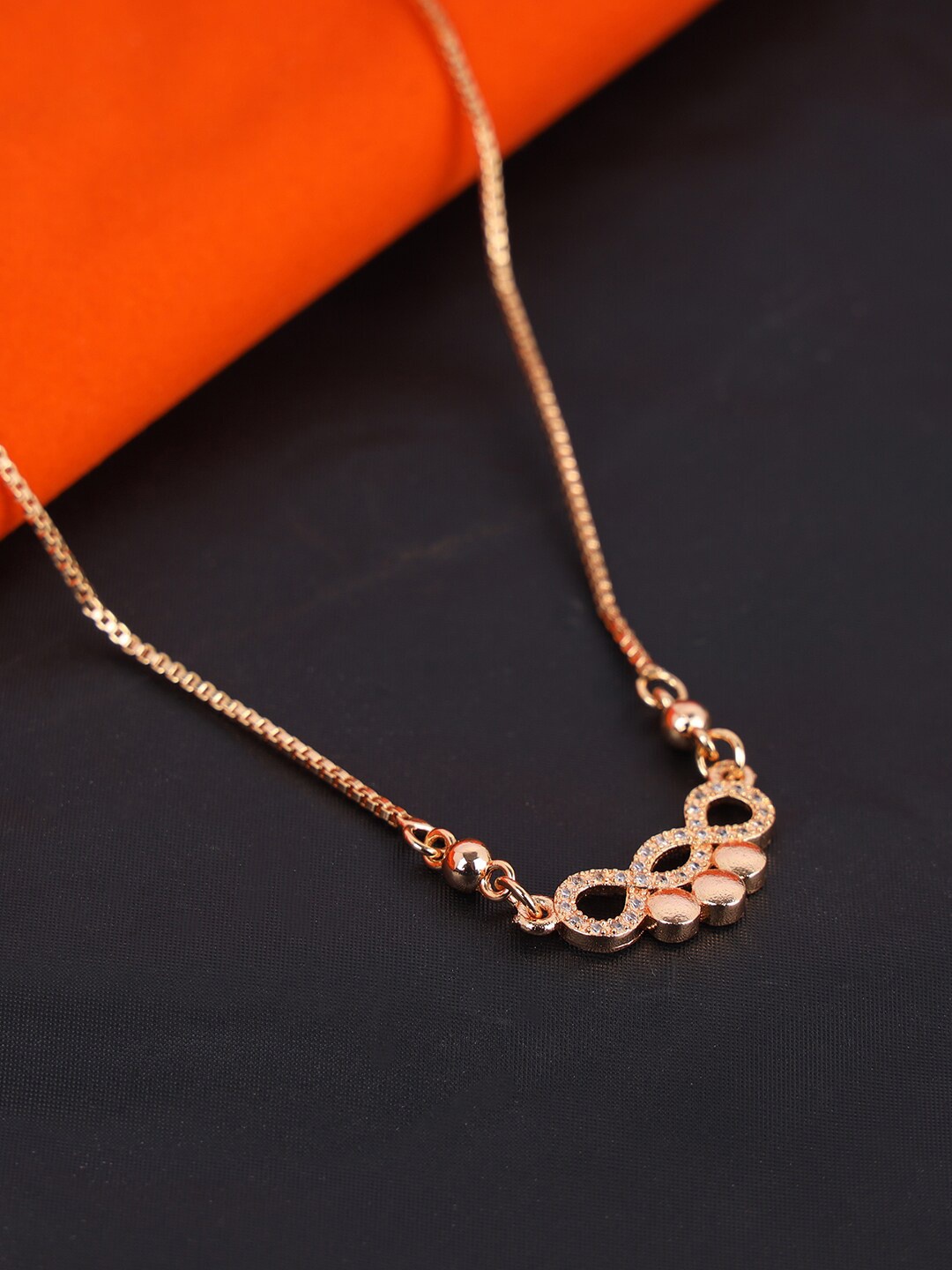 

Anikas Creation Gold-Plated AD-Studded Handcrafted Necklace