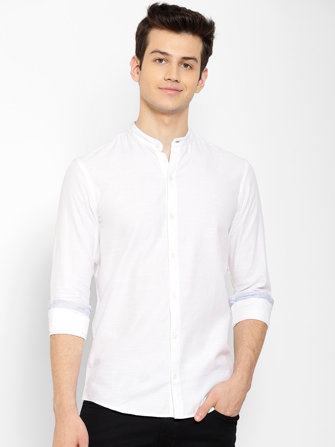 

cape canary Men White Regular Fit Solid Casual Shirt