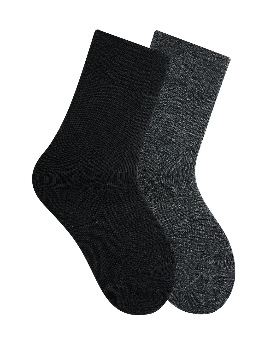 

Bonjour Kids Pack Of 2 AssortedWoolen Calf Length Socks, Black