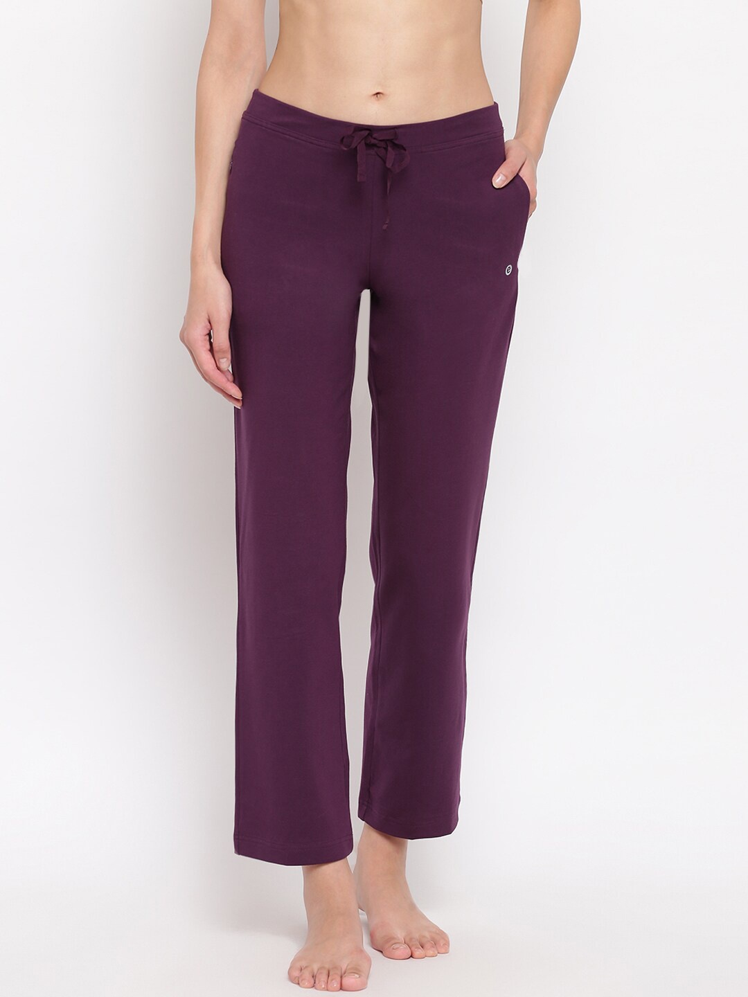 

Enamor Women Purple Slim Fit Pull on Lounge Pants, Burgundy