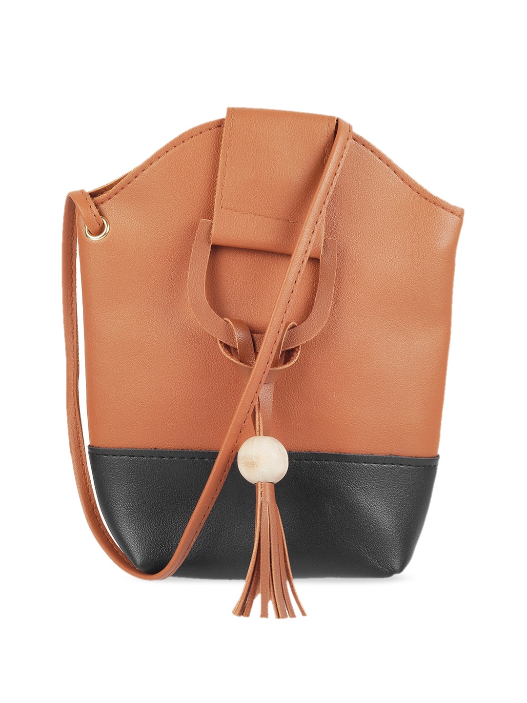 

WALKWAY by Metro Brown & Black Colourblocked Sling Bag
