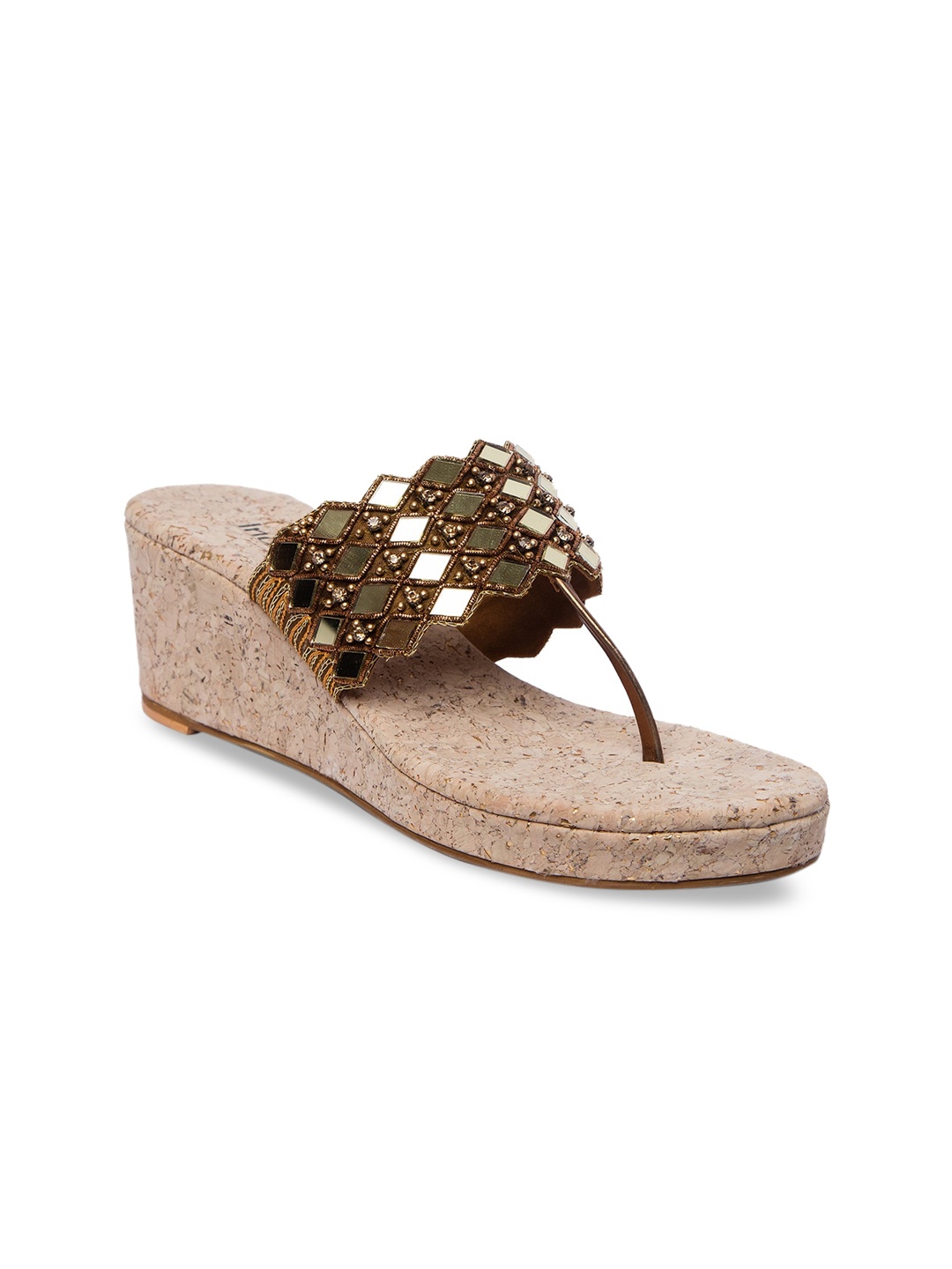 

Inc 5 Women Gold-Toned Embellished Heels