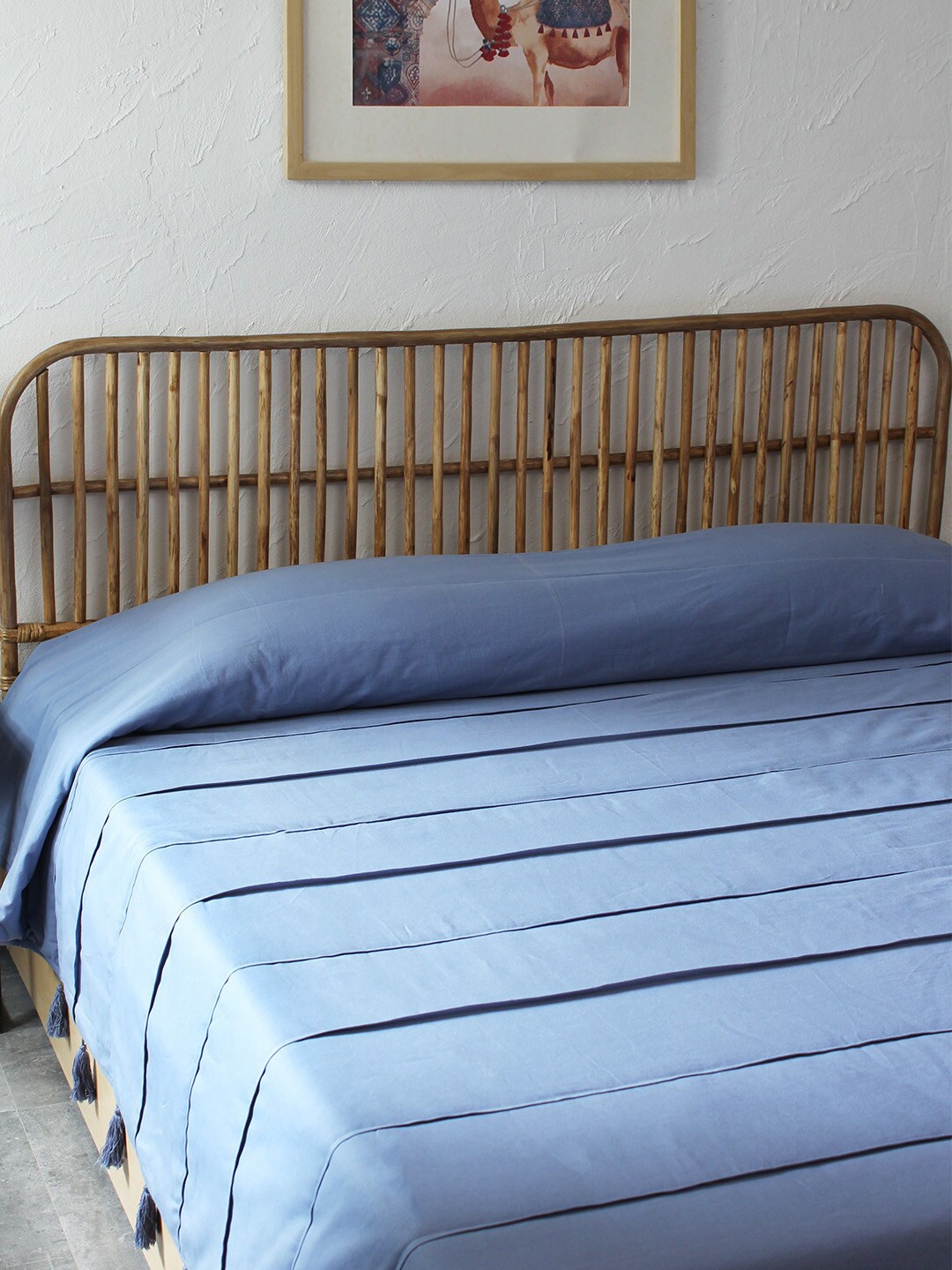 

House This Blue Solid Samudra Double Bed Cover