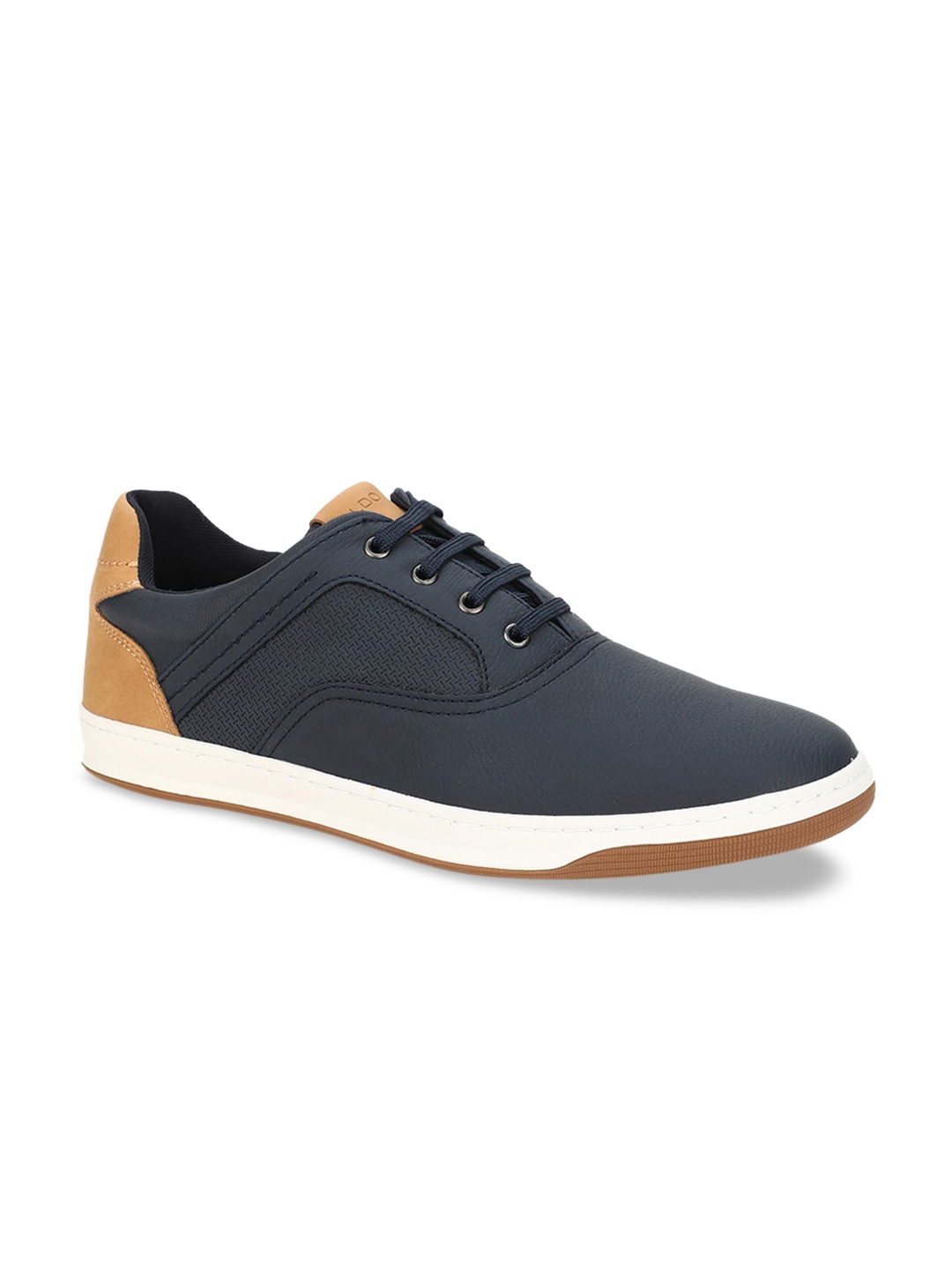 

ALDO Men Navy Blue & Brown Colourblocked Sneakers
