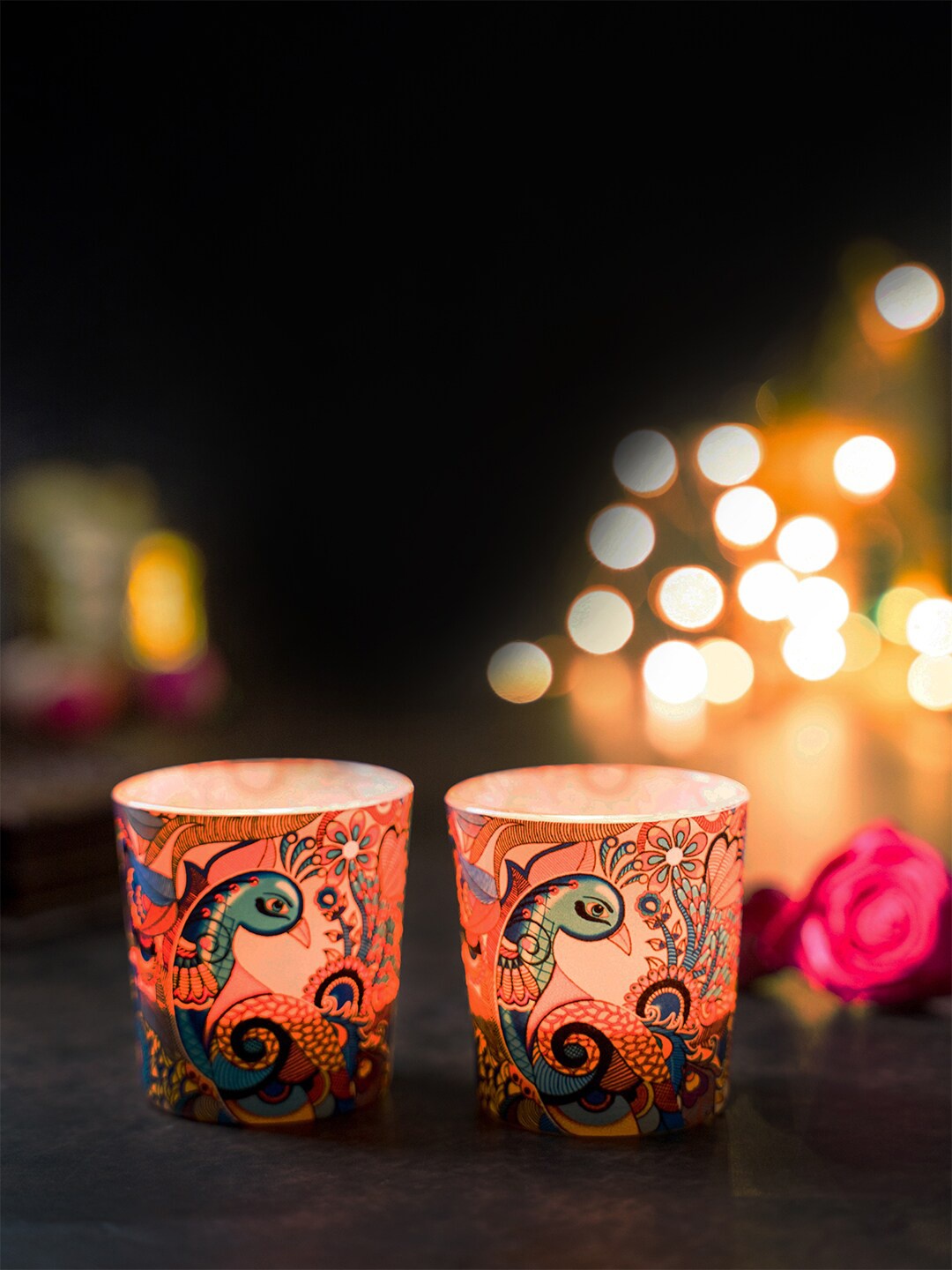 

Kolorobia Peacock Admiration Votive Candle Holder, Assorted