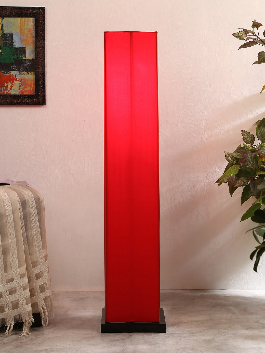 

Devansh Red Solid Contemporary Square Iron Column Lamp