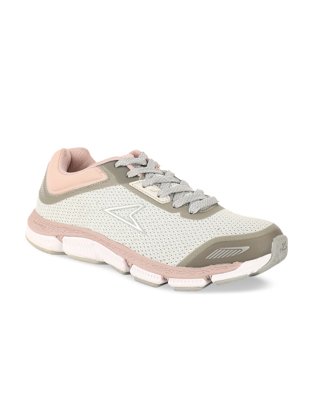 

Power Women Grey Textile Running Shoes