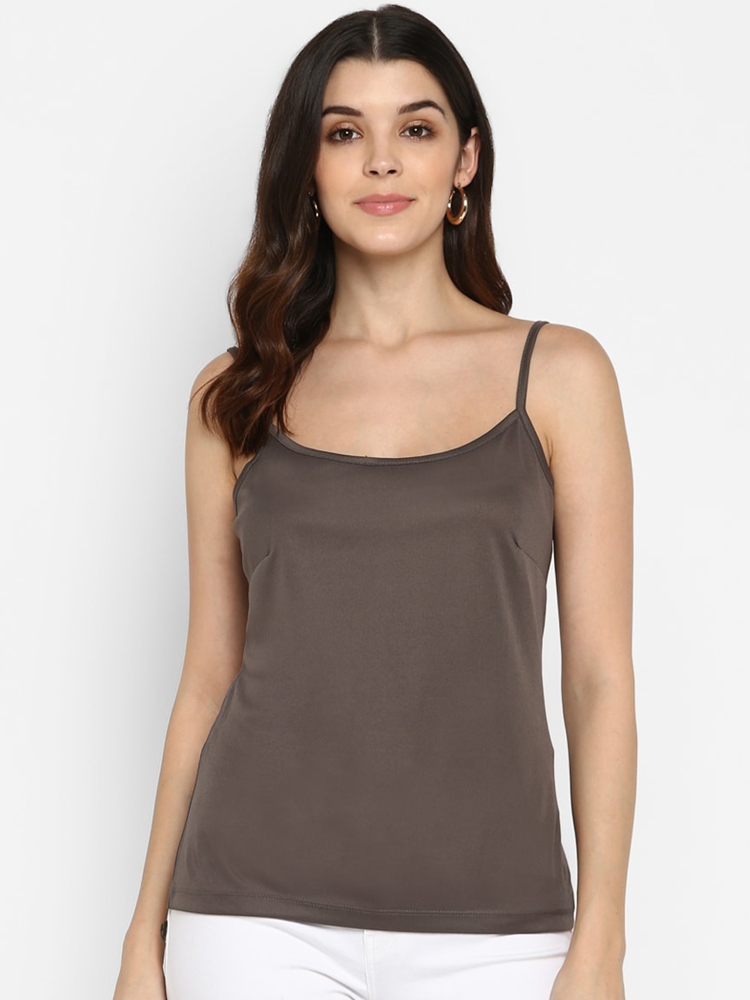 

Aditi Wasan Women Brown Solid Camisole Top