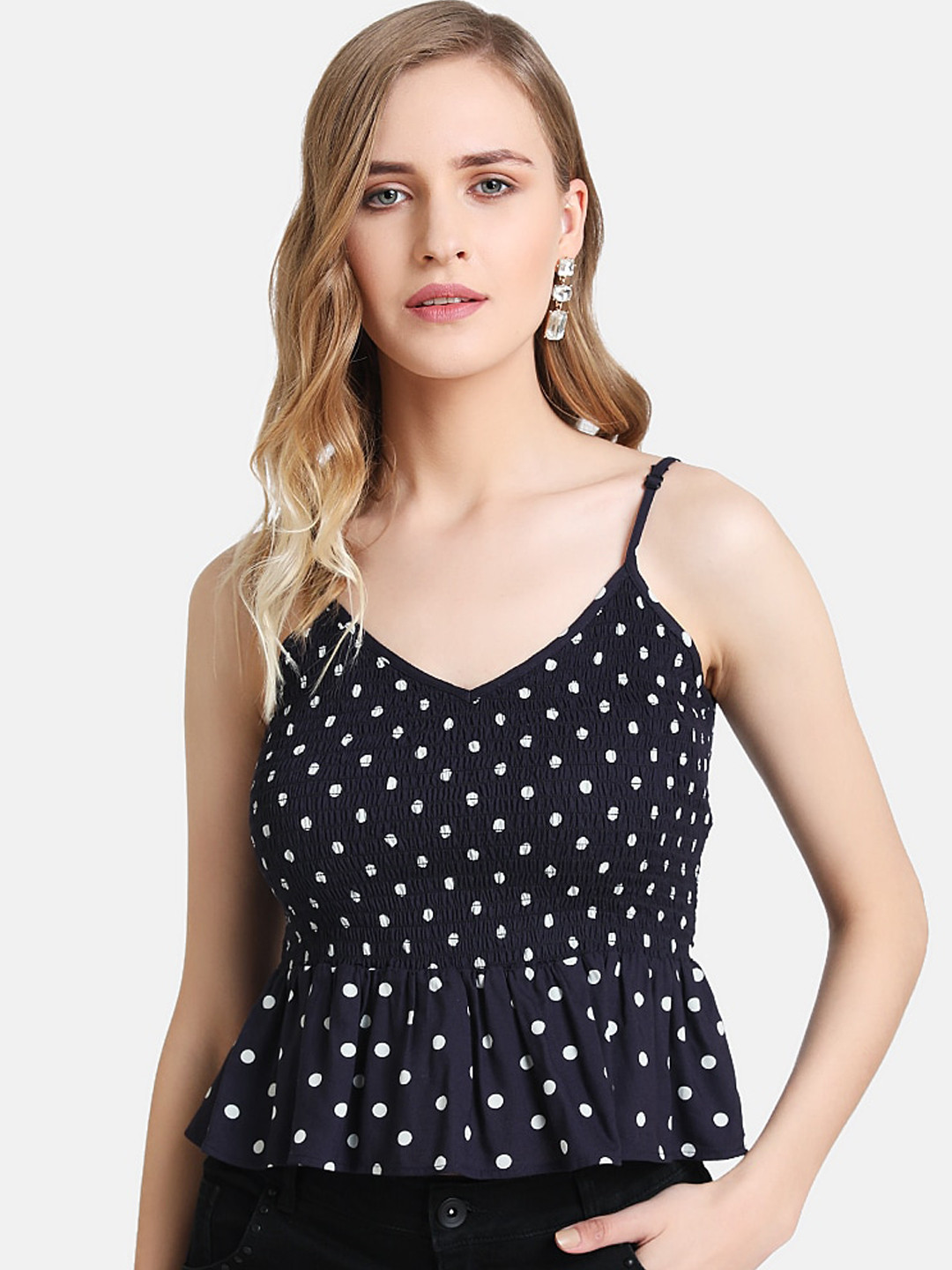 

Kazo Women Navy Blue Printed Top