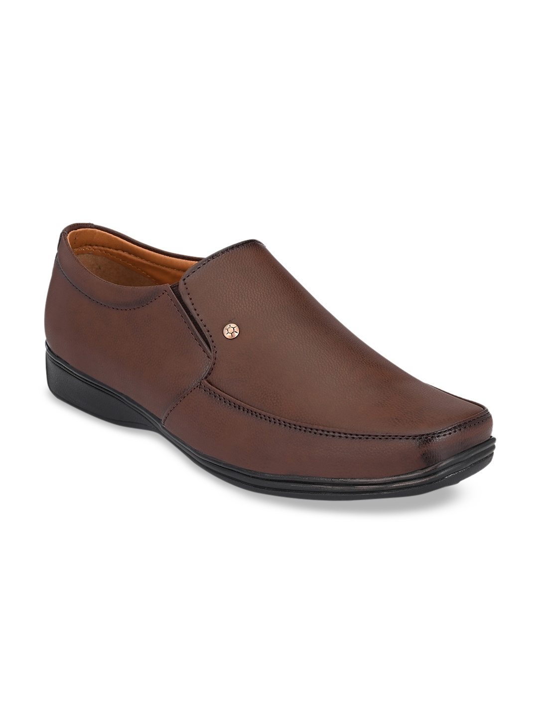 

RL Rocklin Men Brown Solid Formal Slip-Ons