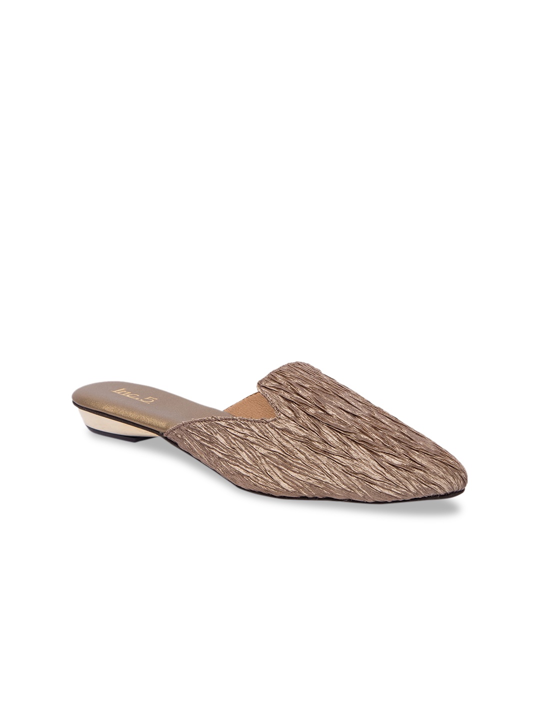 

Inc 5 Women Beige Textured Mules