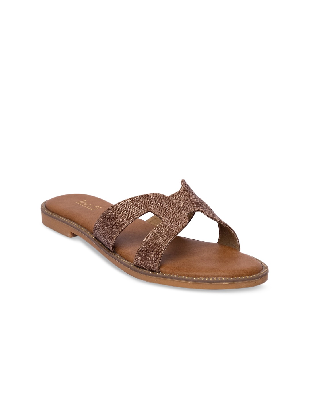 

Inc 5 Women Brown Solid Open Toe Flats
