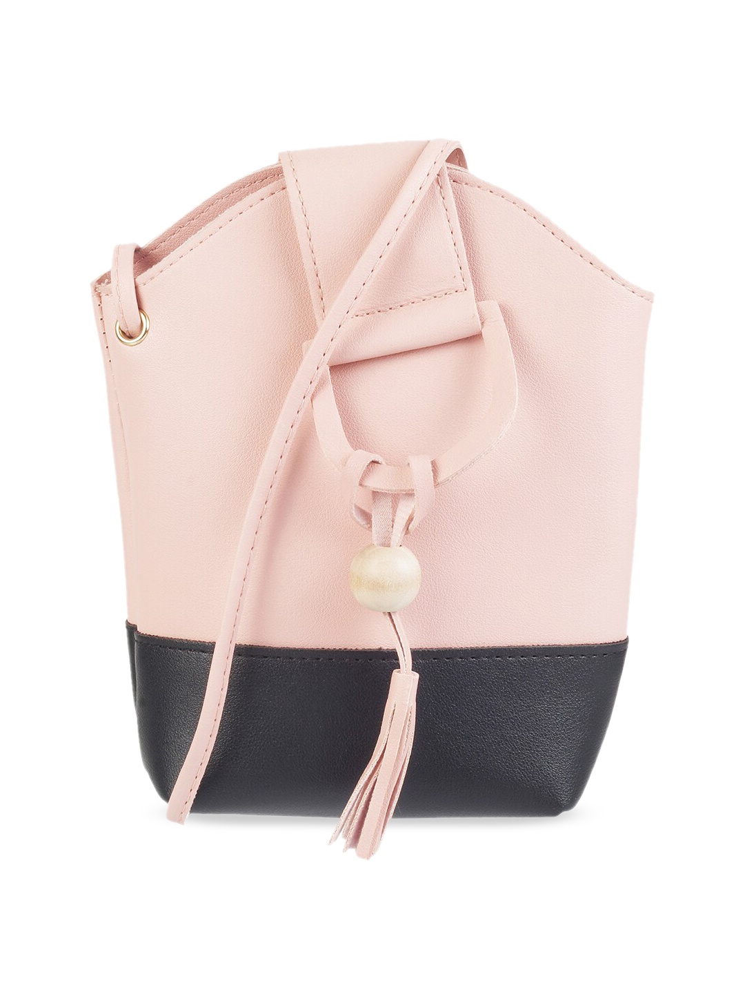 

WALKWAY by Metro Pink & Black Colourblocked Sling Bag