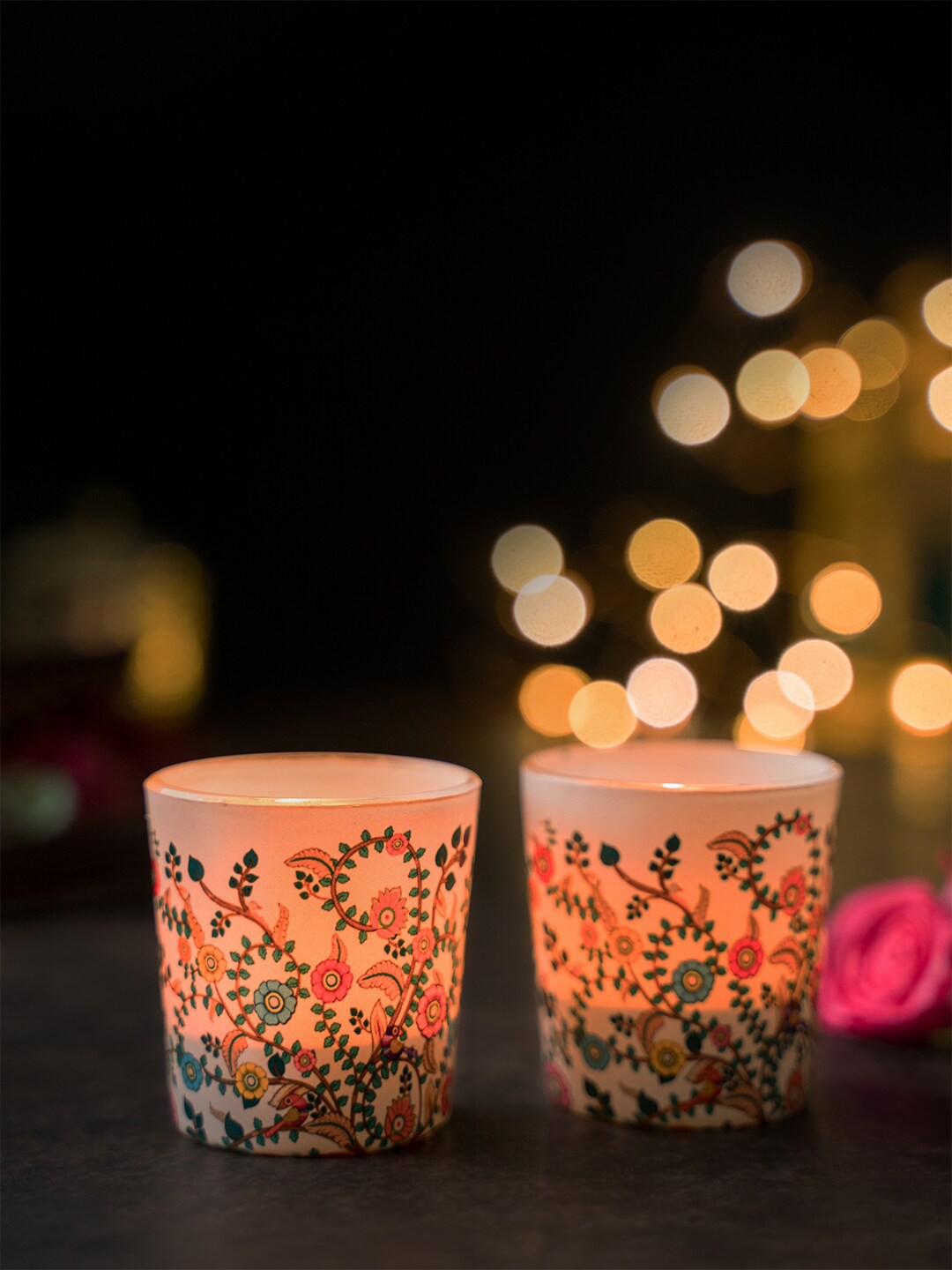 

Kolorobia Madhubani Votive Candle Holder, Assorted