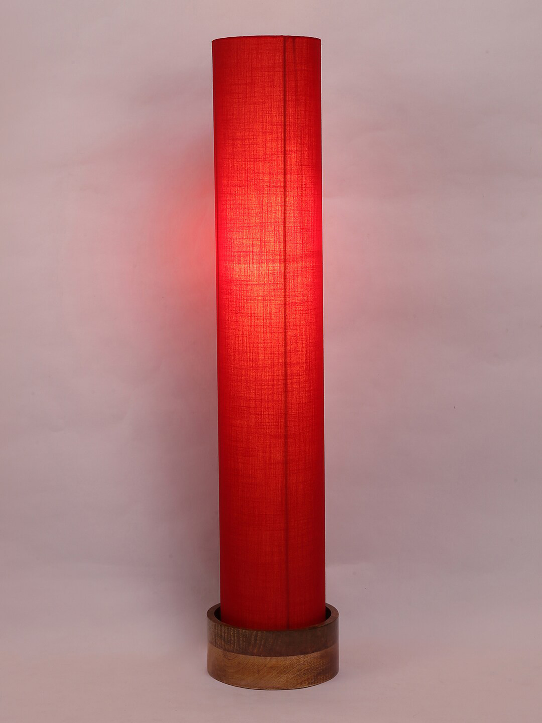 

Devansh Red Solid Traditional Square Column Lamp